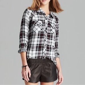Rails Kendra Plaid‎ Tencel Gauze Button Up Soft Farmhouse Cabin Shirt Top Size M